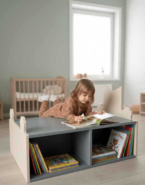 montessori-skaitymo-suolelis-baltas-vaiko-kambaryje