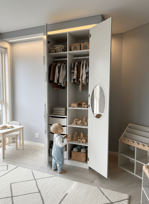 Dvidurė spinta su veidrodžiu