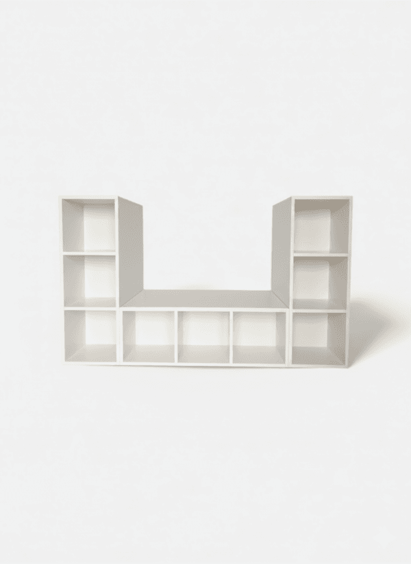 dvipuse vaiku kambario komoda kokoso spalvos