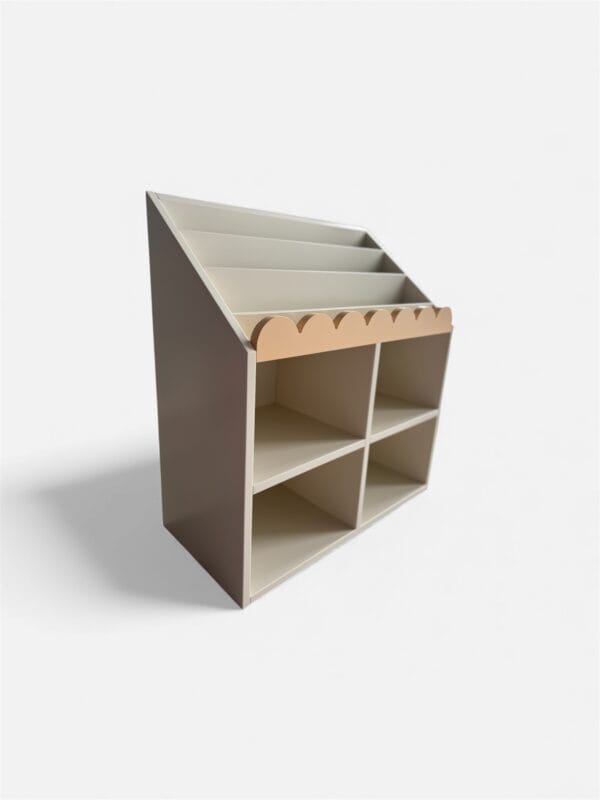 knygu lentyna be knygu, fotostudijos nuotrauka