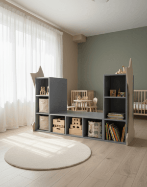 Funkcinė dvipusė montessori komoda