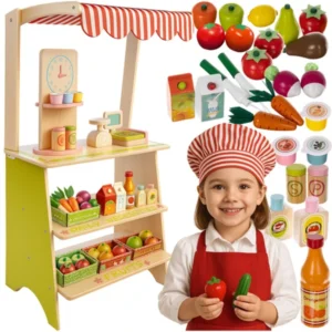 Kruzzel medinio prekystalio 25 elementų rinkinys 2in1